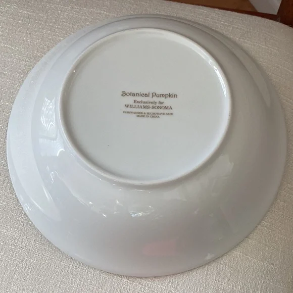 Sonoma Williams Botanical Pumpkin coupe soup bowl 8.75” x 2” deep - Picture 4 of 8